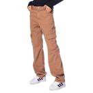 Calça Feminina Bless Denim Cargo Reta Marrom Claro