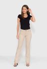 Calça feminina Boot Cut 7825 Bege Claro Bella Canvas