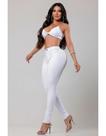 Calça Feminina Branca Ri19 Original Cintura Alta Basic Levanta Bumbum