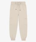 Calça Feminina Cargo Moletom Trick Nick Bege