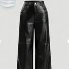 Calça Feminina Casual Elegante em Couro PU Sintético - Alta Qualidade