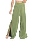 Calça Feminina Com Abertura Ribana Duo Endless Verde Calça Feminina Com Abertura Ribana Duo Endless Verde