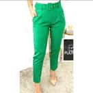 Calça Feminina Com Cinto Alfaiataria Blogueira