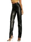 Calça Feminina Couro Cós Alto C/ Abertura Consciencia Jeans 90465