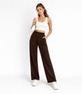 Calça Feminina Em Lanzinha Unique Collection Marrom