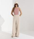 Calça Feminina Em Malha Neomotion Com Bolsos Veev Bege