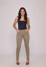 Calça feminina em Sarja com Elastano 7914 Bege Escuro Bella Canvas