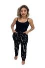 Calça Feminina Estampada Com Bolsos Labirinto Calça Feminina Estampada Com Bolsos Labirinto