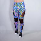 Calça Feminina Estampada com Recortes de Tule - Fitmoda