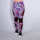 Calça Feminina Estampada com Recortes de Tule - Fitmoda Calça Feminina Estampada com Recortes de Tule - Fitmoda