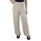 Calça Feminina Facinelli By Mooncity Pantalona Areia 290055