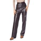 Calça Feminina Facinelli Reta PU Marrom Escuro