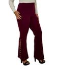 Calça Feminina Flare Cintura Alta Fenda