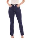 Calça Feminina Flare Jeans Escuro com Pocket Strass