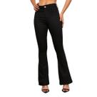 Calça Feminina Flare Preta Sarja Lisa Modelo Premium Calça Feminina Flare Preta Sarja Lisa Modelo Premium