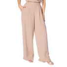 Calça Feminina Giraffe Pantalona com Pregas Bege