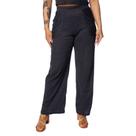 Calça Feminina Habana Wide Leg Canelada Cinza Mescla Calça Feminina Habana Wide Leg Canelada Cinza Mescla