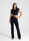Calça Feminina Jeans Bootcut Sawary Premium Original Cintura Alta Moda 279907