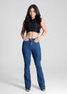 Calça Feminina Jeans Bootcut Sawary Premium Original Cintura Alta Moda 281340