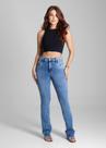 Calça Feminina Jeans Bootcut Sawary Premium Original Cintura Alta Moda Blogueira 281228