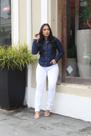 Calça feminina jeans branca Calça feminina jeans branca