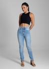 Calça Feminina Jeans Cigarrete Sawary Premium Original Cintura Alta Moda 281333