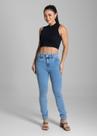 Calça Feminina Jeans Levanta Bumbum Sawary Premium Original Cintura Alta Moda Lycra Blogueira 280699
