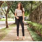 Calça Feminina Jeans Loopper Cós Com Elástico Modeladora