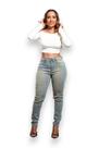 Calça Feminina Jeans Lycra Skinny Bolso Falso L3/3