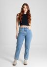 Calça Feminina Jeans Mom Sawary Premium Original Cintura Alta Moda Blogueira 280307