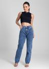 Calça Feminina Jeans Reta Sawary Premium Original Cintura Alta 282196
