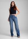 Calça Feminina Jeans Reta Sawary Premium Original Cintura Alta Moda 282051 Calça Feminina Jeans Reta Sawary Premium Original Cintura Alta Moda 282051