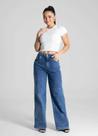 Calça Feminina Jeans Wide Leg Petit Sawary Premium Original Cintura Alta Moda 279663 Calça Feminina Jeans Wide Leg Petit Sawary Premium Original Cintura Alta Moda 279663