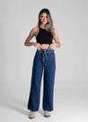 Calça Feminina Jeans Wide Leg Petit Sawary Premium Original Cintura Alta Moda 280814 Calça Feminina Jeans Wide Leg Petit Sawary Premium Original Cintura Alta Moda 280814