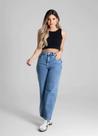 Calça Feminina Jeans Wide Leg Petit Sawary Premium Original Cintura Alta Moda 280953
