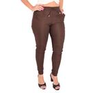 Calça Feminina Jogger Cintura Alta Cargo Envio Imediato Elastano Moda Blogueira