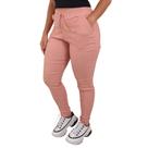 Calça Feminina Jogger Cintura Alta Cargo Envio Imediato Elastano Moda Blogueira