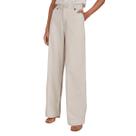 Calça Feminina Lado Aveso Alfaiataria Pantalona Bege - L1251 Calça Feminina Lado Aveso Alfaiataria Pantalona Bege - L1251