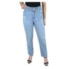 Calça Feminina Lado Avesso Jeans New Straight Destroyed - L1