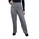 Calça Feminina Lado Avesso Tweed Wide Leg Cinza Mescla L124