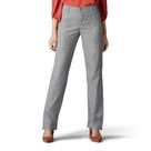 Calça feminina Lee, sem rugas, ajuste descontraído, perna reta
