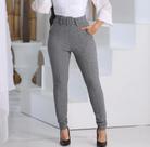 calça feminina malha crepe skinny com cinto forrados e bolsos laterais