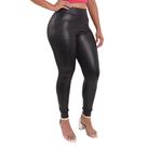 Calça Feminina material sintético Cirre Skinny Cós Alto Lycra Calça Feminina material sintético Cirre Skinny Cós Alto Lycra