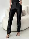 Calça Feminina Metalizada com Elastano Cintura Alta