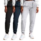 Calça Feminina Moletom Flanelada Slim Bolsos Algodão Kit 3