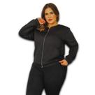 Calça Feminina Moleton Forrado c/ Punho Detalhe Matelasse Plus Size
