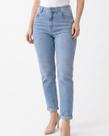 Calça Feminina Mom Fit Com Liocel E Elastano Barra Dobrada Calça Feminina Mom Fit Com Liocel E Elastano Barra Dobrada