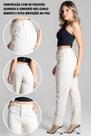 Calça Feminina Original Sawary Mom Reta Wide Leg Soltinha Alta
