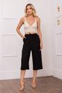 Calça Feminina Pantacourt Duna com Bolsos Preto