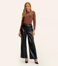 Calça Feminina Pantalona Sintética Endless Preto Calça Feminina Pantalona Sintética Endless Preto
